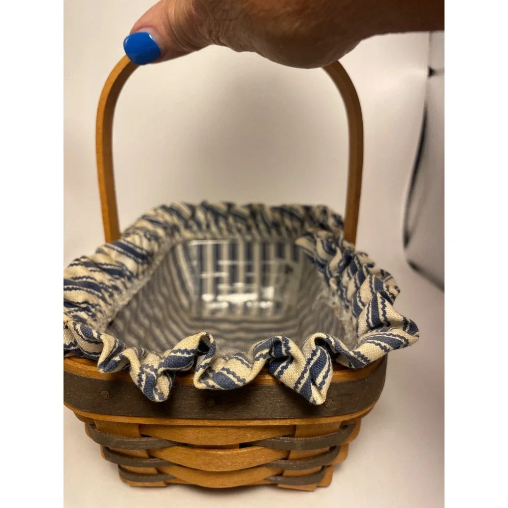Longaberger 1997 Sweet‎ Treats Sweetheart Basket/blue w/Protector 6th Edition